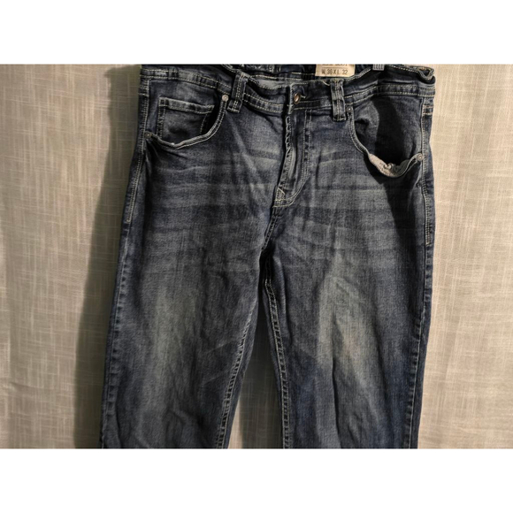 Men's Axel Slim Boot Jeans Size 36x32 Blue Denim - Picture 3 of 9